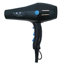 ISO Beauty Diamond Hairlux Hair Hair Dryer - Light Weight, Attractive, Sleek, and Quiet With Heat Sensitive Control System (Black)