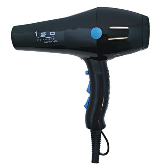ISO Beauty Diamond Hairlux Hair Hair Dryer - Light Weight, Attractive, Sleek, and Quiet With Heat Sensitive Control System (Black)