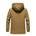 thumbnail image 5 of Vedolay Men's Winter Coats Solid Color Causal Winter Warm Thicken Overcoat Khaki,3XL, 5 of 5