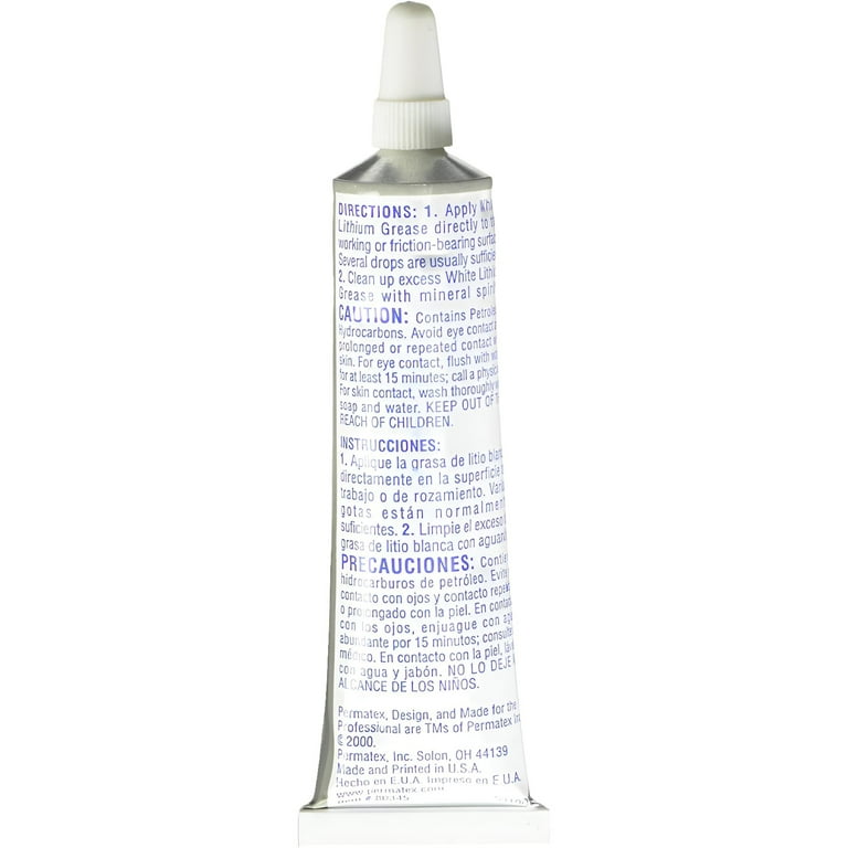 Permatex White Lithium Grease, High Temperature Multi-Purpose