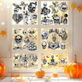 thumbnail image 3 of Kreatwow Halloween Gothic Window Decoration 6pcs Halloween Skull Window Stickers Gothic Halloween Window Clings Decorations Laser Skull Halloween Window Clings Wall Sticker for Halloween Haunted Party, 3 of 6