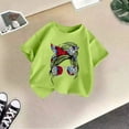 thumbnail image 4 of Summer Little Girls Graphic T Shirt Round Neck Short Sleeved Tee Summer Casual T-Shirt, 4 of 4