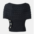 thumbnail image 6 of Aran Crossover Wrap 100% Premium Merino Wool Cable Sweater Made in Ireland, 6 of 6