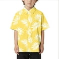 thumbnail image 2 of RTKFRFLM Boys' Hawaiian Tropical Beach Shirt Casual Short Sleeve Lapel Collared Button Down Top for Kids Fashionable Summer Vacation Allover Print Blouse Soft Lightweight Size 4-16, 2 of 4