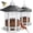 Black&White, variant on Hanging Bird Feeders for Outdoor, Fun Installation Pagoda Design Wild Birdfeeder, Attracting Wild Birds Sparrows Finch Cardinal Goldfinch Chickadee - Brown