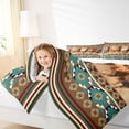 thumbnail image 4 of Feelyou 3D Rustic Horse Twin Comforter Sets, Hippie Boho Aztec Bedding Set, 2-Piece, 4 of 8