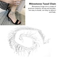 thumbnail image 3 of Rhinestones Tassel Chain, Irregular Sparkly Single Row 1 Yard Rhinestone Fringe Trim  For Sewing Crafts, 3 of 8