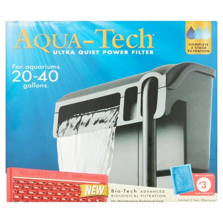 Aqua-Tech Ultra Quiet Power EZ-Change # 3 Filter, 20-40 Gallon (Best Filter For Red Eared Slider Tank)