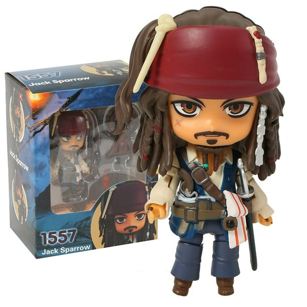 Piratas del Caribe 1557 Figuras Jack Sparrow Q Face Doll PVC Figuras de acción extraíbles con accesorios Juguete de colección Regalo para niños1557 cajas zhangyuxiang unisex