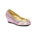 thumbnail image 2 of ellie shoe e-171-princess 1" heel childrens glitter princess shoe with heart dcor. l / pink, 2 of 2