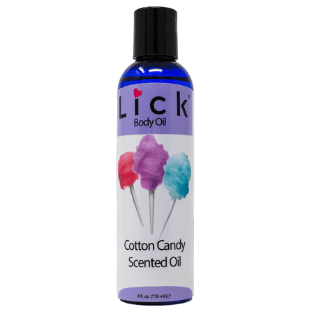 LICK Cotton Candy Scented Body Oil - Luxurious Hydrating Oil for Radiant Skin, Enriched with Almond, Jojoba Oils, Vitamin E. Ideal for Women, Daily Care 4 fl oz.