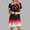 Red, variant on Juslio Womens Dress Butterfly Print Round Neck, Short Sleeve T-Shirt Dresses Casual Loose Midi Dress
