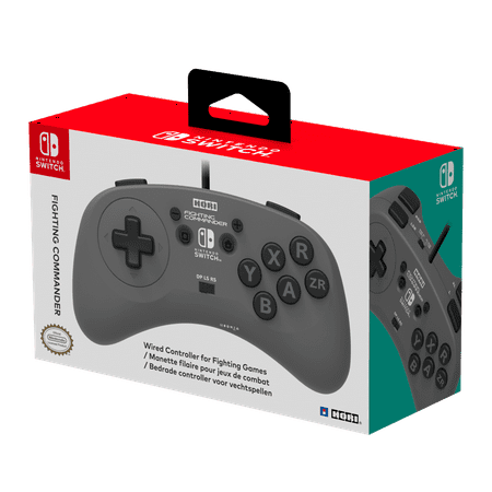 Hori - Gray, Nintendo Switch, Fighting Commander, Wired Video Game Controller