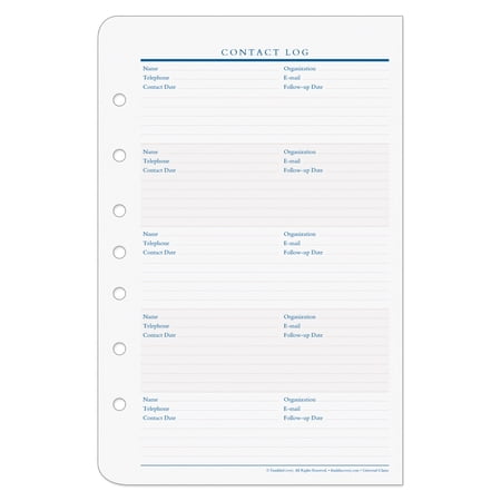 FranklinCovey Contact Log (Classic Size)