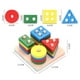 thumbnail image 5 of Rompecabezas Montessori de madera para niños juguetes educativos de aprendizaje juegos de desarrollo 1 2 3 años bloques de forma geométrica rompecabezas iq, 5 of 5