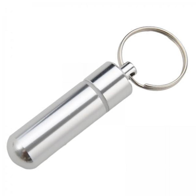 Caja de píldoras de 6xesportable Caja de palpas de dientes multifuncional contenedores de píldoras de aleación de aluminio de viaje para acampar para bolsos 3 piezas