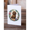 thumbnail image 2 of Irish Water Spaniel and Flowers Greeting Cards and Envelopes Pack of 8 7 in x 5 in, 2 of 3