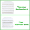 thumbnail image 3 of Wegreeco Reusable Soft 4 Layers 12 Pack Bamboo Charcoal Inserts for Baby Cloth Diaper,High Absorbing Washable Liners, 3 of 7