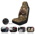 thumbnail image 6 of Jeiento Car Front Seat Covers Car Seat Covers Front Seats Only Stretch Polyester Fabric Cover Interior Automotive Accessory Fit for Most Cars Gifts for Women Men, Camo Hunting Bear Design, 6 of 7