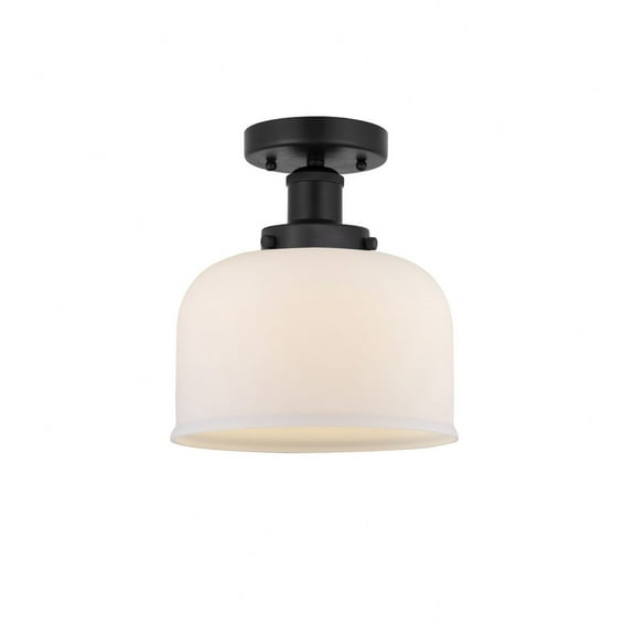 Innovations Lighting - Bell - 1 Light Semi-Flush Mount In Industrial Style-8.25