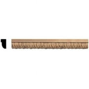 Omega Npe010E5960Ouf8 0.313 In. X 0.5 In. X 96 In. Embossed Mouldings - Red Oak