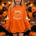 thumbnail image 2 of Toddler Sweatshirts Dqueduo Children's Halloween Prints Casual Loose Fleece Lined Long Sleeve Round Neck Hoodie Sweatshirt For Kids, 2 of 8