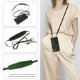 thumbnail image 5 of Compatible with Samsung Galaxy S24 Ultra Wallet Card Holder Leather PU Cover Folio Lanyard Crossbody Strap Women Girl Magnetic Clasp Kickstand Ring Holder Shockproof Protective Case,Black, 5 of 18