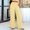 # Yellow, variant on Gingham Wide Leg Pajama Pants for Women Elastic Drawstring Waist Lightweight Summer Relaxed Fit Casual Lounge Bottoms Khaki M