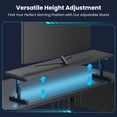 thumbnail image 5 of UPGO 52 Inch L Shaped Carbon Fiber Gaming Corner Desk with Power Strip, Adjustable Monitor Stand, Pegboard & Storage Shelves, Reversible Computer Desk for Bedroom Office Gaming, 5 of 6