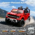 thumbnail image 5 of Conchico Licensed Ford F-150 24V 2 Seater Kids Powered Ride-On Cars with Remote & Durable Wheels, Red, 5 of 9