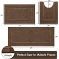 thumbnail image 4 of Bathroom Rugs Set 3, Yamaziot Bath Mats, Non Slip Washable Soft Absorbent Shower Brown Runner for Tub Floor with Toilet Mat, 4 of 9