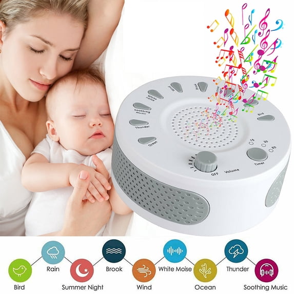BASSTOP White Noise Machine, Auto-Off Timer & Memory Function, Music Sleep Aid Device Sound Relaxation Sleep Sound Machine, Sound Therapy Machine