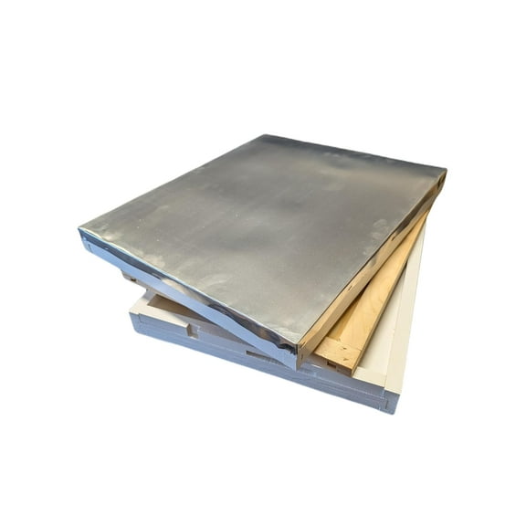 Lappe's Bee Supply - Assembled and Painted 5, 8, 10 Frame Beekeeping Lid, Inner Cover, Bottom Board Combo Set for Honey Bees, Hive Management, Durable Equipment (8 Frame)