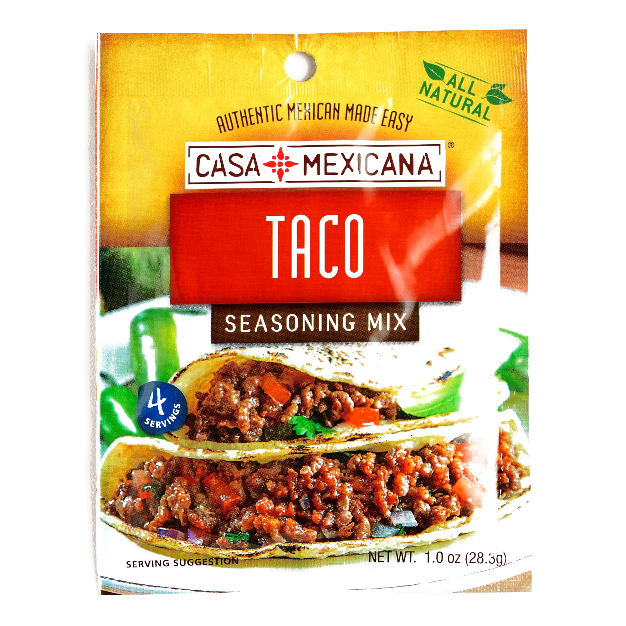 Casa Mexicana Beef Taco Seasoning Mix 1 oz each (4 Items Per Order