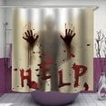 thumbnail image 2 of Grande Vente! WOAHU Rideau de Douche, Rideau de Douche en Polyester, Rideau de Douche en Tissu Polyester Imperméable Joyeux Halloween, Rideau de Douche Horreur, 2 of 4