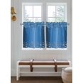 thumbnail image 7 of Half Window Curtains 24 Inches Long, Modern Blue Window Treatment Curtain Drapes, Abstract Diamond Luxury Gradient Short Curtains Tiers for Kitchen Over Sink, 27.5"x24", 2 Panels, 7 of 7