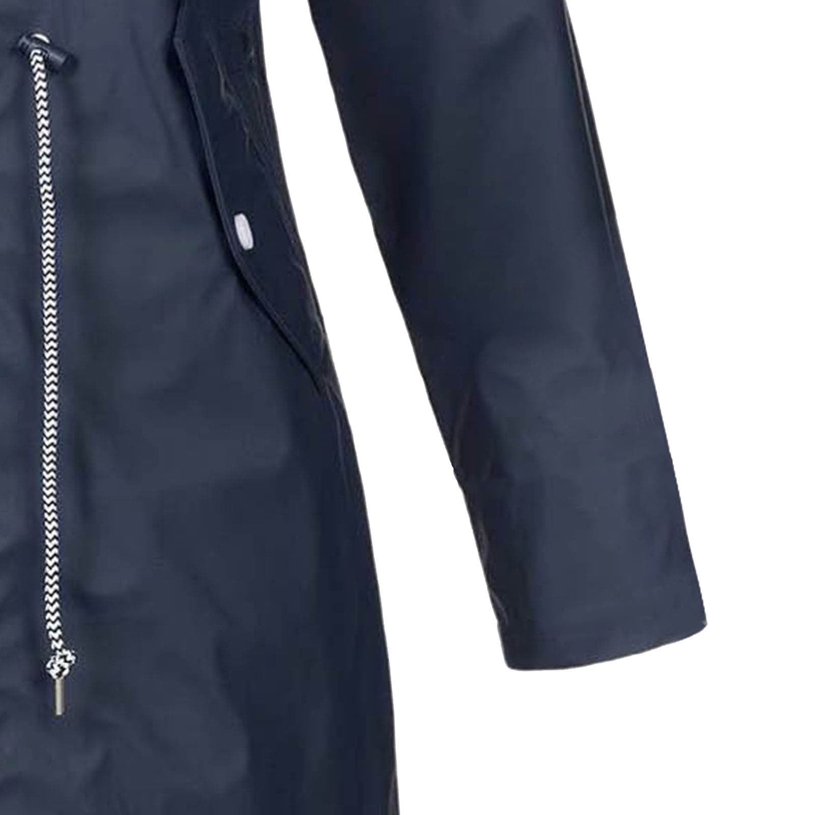 UPPADA Women's Light Weight Raincoats Solid Rain Jackets Outdoor Plus Size Hooded Raincoat Windproof Fall ,Rain Coat Womens Waterproof with Hood Navy XXXXXL