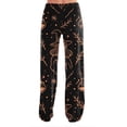 thumbnail image 5 of QWKLEAJ Halloween Pajama Pants Women Flannel Lounge Sleepwear Loose Fit Elastic Waist Long Trousers Holiday Party Casual Home Wear Cute Pumpkin Print Cozy Winter Bottoms, 5 of 5