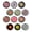 Boho, variant on Howayme 12Pcs Refrigerator Magnets,1.2in Strong Glass Fridge Magnets,Cute Mandala Magnets,Magnets for Refrigerator,Whiteboards,Cabinet,Photos,Sticky Note,Calendar