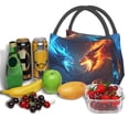 thumbnail image 3 of Fuzoiu Red And Blue Fire Dragon C Print Portable Insulation Lunch Bag,Large Lunch Box,Container Reusable Leakproof Tote for Work, Travel, and Outdoor Activities, 3 of 6