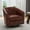 Red Brown, variant on UIXE Swivel Accent Chair, Upholstered Fabric Barrel Chair for Living Room, Small Single Sofa Bedroom Reading Seat, Light Gray