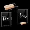 Clear Acrylic Table Number Sign with Holder Set Numbers Table Number