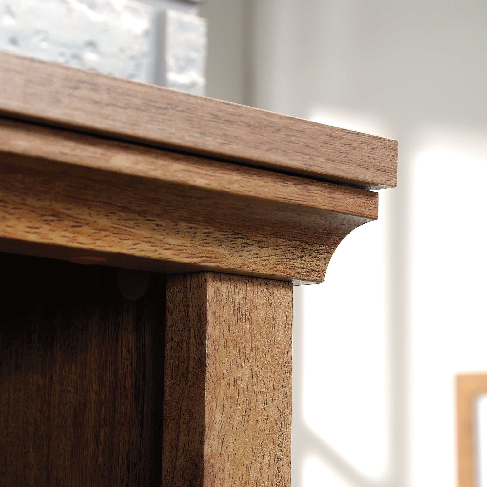 Sauder Engineered Wood 5-Shelf Tall Bookcase in Sindoori Mango/Brown