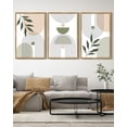 thumbnail image 3 of Drsoum Plant Wall Art 16x24in3pcs Natural Framed Green Botanical Abstract Decor for Office Bathroom, 3 of 6