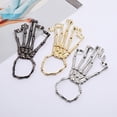 thumbnail image 4 of Pulsera De Mano De Esqueleto De Halloween Para Hombres Y Mujeres Con Anillo Ajustable Pulsera De Joyería De Dedo De Cadena De Esqueleto Unisex El Mejor Regalo Para Fiesta De Navidad Minnieouse AP006890-01, 4 of 6