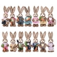 thumbnail image 5 of 14" Artificial Straw Bunny Standing Rabbit with Carrot Home Garden Decoration Easter Theme Party Supplies, 5 of 21