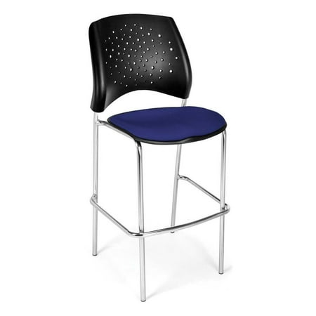 OFM Stars 31.25" Fabric Bar Stool in Royal Blue