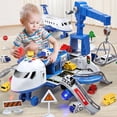 thumbnail image 2 of Avión de juguete de inercia para niños, pista de simulación de música de deformación, avión de pasajeros de gran tamaño, coche de juguete, regalo, nuevo, 2023, 2 of 3