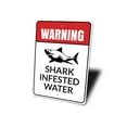 thumbnail image 4 of Shark infested Water Novelty Decor, Metal Wall Sign - 10x14 Inches, 4 of 4