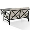 thumbnail image 3 of Afuera Living 2-Piece Metal/Fabric Sofa Set in Oatmeal/Oil Rubbed Bronze, 3 of 11